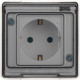 Розетка о/у 2P+E 16A, IP55, со шторками, с крышкой, ЭРА Эксперт [11-2501-01][8] белый