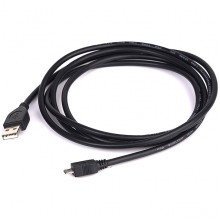 Кабель USB - microUSB, 1.8м, Cablexpert [CCP-mUSB2-AMBM-6] экран, черный