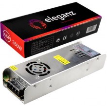 Блок питания 24V 350W, IP20, металл решетка узкий, кулер [ELEGANZ-350-24]