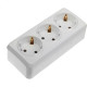 Розетка о/у 3x2P+Е 16А, SmartBuy Юпитер [SBE-03w-16-S3-Z] белый