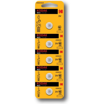 Батарейка Kodak CR2032 MAX Lithium [BL5/60] [KD CR2032/5BL]