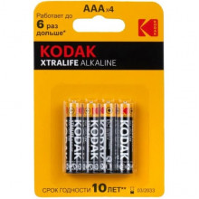 Батарейка Kodak AAA LR03 XTRALIFE Alkaline [BL4/40] [KD LR03/4BL]