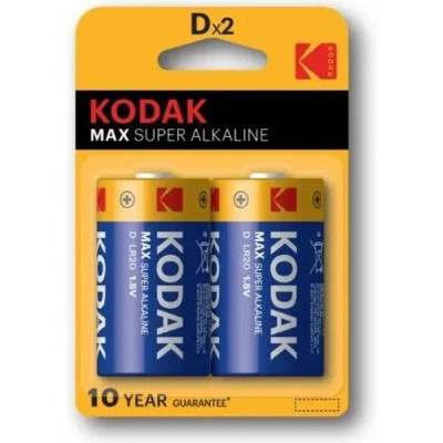 Батарейка Kodak D LR20 MAX Super Alkaline [BL2/20] [KD LR20/2BL MAX]