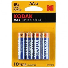 Батарейка Kodak AA LR06 MAX Super Alkaline [BL8/48] [KD LR6/(4+4)BL MAX]