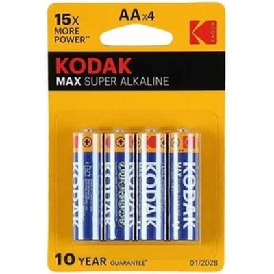 Батарейка Kodak AA LR06 MAX Super Alkaline [BL8/48] [KD LR6/(4+4)BL MAX]
