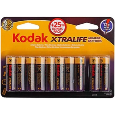 Батарейка Kodak AA LR06 XTRALIFE Alkaline [BL10/120] [KD LR6/(8+2)BL]
