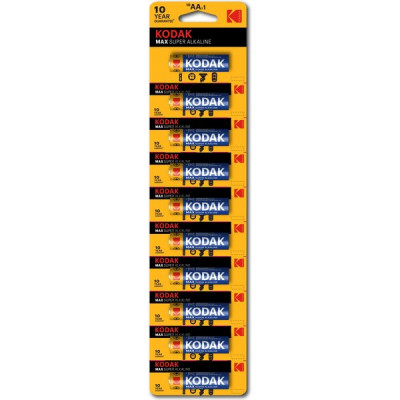 Батарейка Kodak AA LR06 MAX Super Alkaline [BL10/100] [KD LR6/10BL MAX]