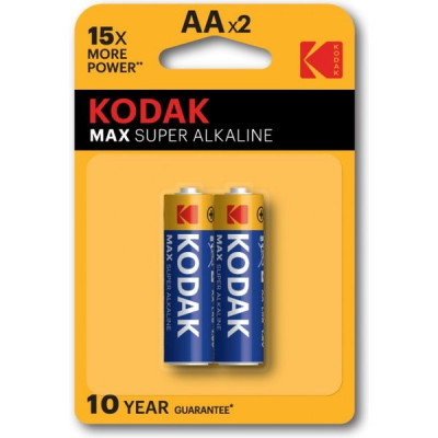 Батарейка Kodak AA LR06 MAX Super Alkaline [BL2/40] [KD LR6/2BL MAX]