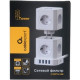 Сетевой фильтр  2м, 9 розеток, 16А/3500Вт, 3x1.5, 4хUSB, Cablexpert Tower [TWR-9-U4-W-2] белый