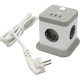 Сетевой фильтр  3м, 4 розетки, 10А/2500Вт, 3x1, 3хUSB, Cablexpert Tower [TWR-4-U3-W-3] белый