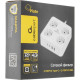 Сетевой фильтр  2м, 4 розетки, 10А/2500Вт, 3x1, 2хUSB+2xType-C, Cablexpert Plate [PLT-4-C2U2-W-2]