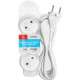 Удлинитель 10м 3 розетки б/з, 10А/2200Вт, ПВС 2х1, SmartBuy New [SBE-10-3-10m-N] белый