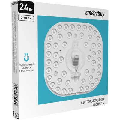 Модуль светодиодный с магнитом, 24W, 4000K, 2160Лм, 110*110*30, Smartbuy [SBL-M-24W-4K]