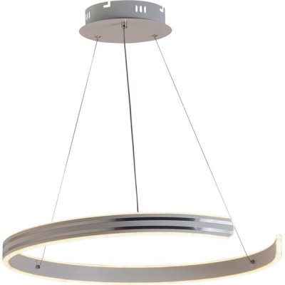 Люстра подвесная LED 120W, ПДУ 3000-6000K, 8400Лм, 600*600*1000, PL [6039/1 WHT+CHR] белый/хром