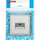 Розетка с/у компьютерная 1xRJ45, IP20, Smartbuy Капелла [SBE-09s-S1-RJ] серебро soft touch
