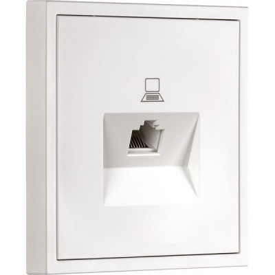 Розетка с/у компьютерная 1xRJ45, IP20, Smartbuy Капелла [SBE-09w-S1-RJ] белый soft touch
