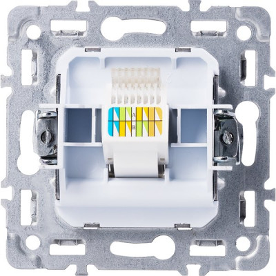 Розетка с/у компьютерная 1xRJ45, IP20, Smartbuy Капелла [SBE-09w-S1-RJ] белый soft touch
