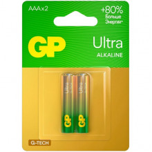 Батарейка GP AAA LR03 Ultra G-TECH Alkaline [BL2/20] [GP 24AUA21-2CRSBC2]