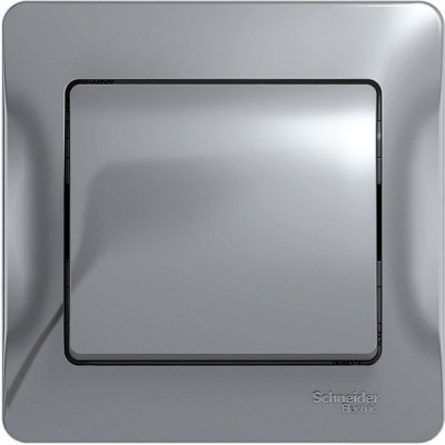 Выключатель с/у 1-кл 10А, IP20, в сборе, Schneider Electric Glossa [GSL000312][15] алюминий