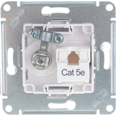 Розетка с/у TV+RJ45 кат.5e, IP20, Schneider Electric ATLASDESIGN [ATN000489][5] жемчуг