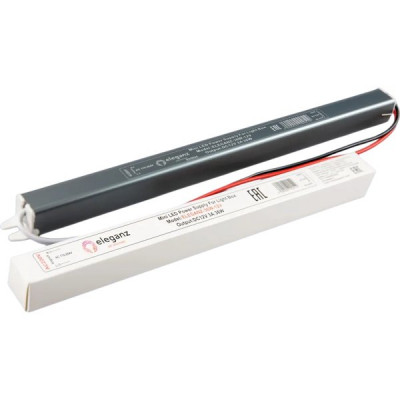 Блок питания 24V  36W, IP20, металл сверхтонкий длинный, Eleganz [ELEGANZ-36W-24V]