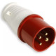 Вилка силовая переносная 024, 3P+PE, 32А, 380В, IP44, Smartbuy [SBE-32-PP4-380] красный