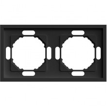 Рамка 2п, IP20, STEKKER Эмили [PFR00-5002-05] черный уголь soft touch