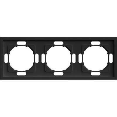 Рамка 3п, IP20, STEKKER Эмили [PFR00-5003-05] черный уголь soft touch