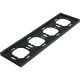 Рамка 4п, IP20, STEKKER Эмили [PFR00-5004-05] черный уголь soft touch