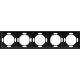 Рамка 5п, IP20, STEKKER Эмили [PFR00-5005-05][10] черный уголь soft touch