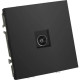 Розетка с/у TV одиночная, IP20, STEKKER Эмили [RST00-5108-05][12] черный уголь soft touch