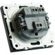 Переключатель с/у 1-кл 10А, IP20, STEKKER Эмили [RSW10-5105-05] черный уголь soft touch