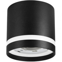 Светильник накладной 1xGX53, IP20, d82*75, алюминий, Sweko [SPOT-GX53-D82H75-BL-С2] черн/бел вставка