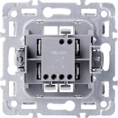 Переключатель с/у 1-кл 10А, IP20, Smartbuy Капелла [SBE-09w-10-SW12-0] белый soft touch