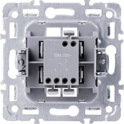 Переключатель с/у 1-кл 10А, IP20, Smartbuy Капелла [SBE-09b-10-SW12-0] черный soft touch