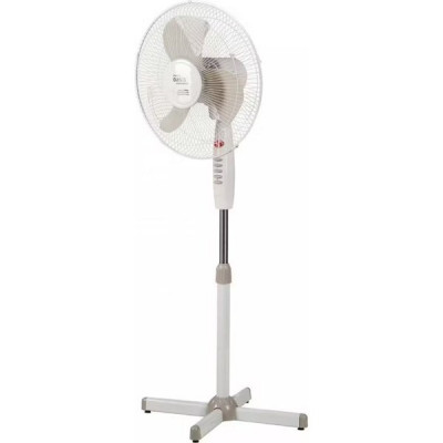 Вентилятор напольный 40Вт, 35см, 1.25м, подсв., 3 скор., поворот, Oasis [VF-40PWG] бел+сер 4шт/кор