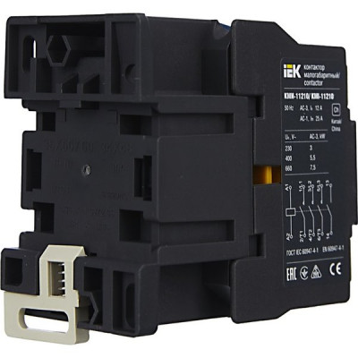 Контактор КМИ-11210 12А 230В/AC3 1НО, IEK [KKM11-012-230-10]