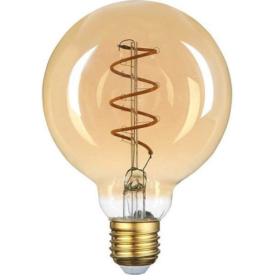 Лампа LED E27/G95 шар,  8W, FILAMENT золотой, 2700K, 540Лм, спираль, GL [GLDEN-G95SS-8-230-E27-2700]