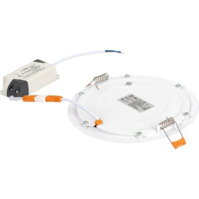 Светильник встраиваемый круг, 12W, 4000К, 840Лм, D165/155, IP20, ЭРА [LED 1-12-4K/LM] белый