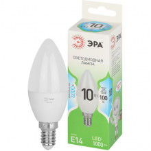 Лампа LED E14/B35 свеча, 10W, 4000K, 1000Лм, ЭРА GL [LED B35-10W-840-E14 GL]