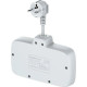 Разветвитель 2 розетки с заземлен., с выкл., 10А/2500Вт, 3xUSB, 1xType-C PD QC, LDNIO [SC2413] белый