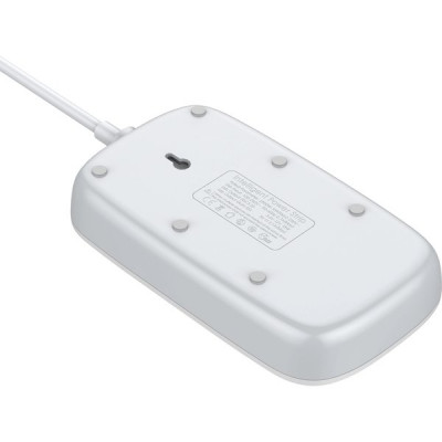 Сетевой фильтр  2м, 4 розетки, 10А/2500Вт, 4xUSB, LDNIO [SC4407Q] белый