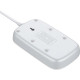 Сетевой фильтр  2м, 4 розетки, 10А/2500Вт, 4xUSB, LDNIO [SC4407Q] белый