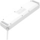 Сетевой фильтр  2м, 4 розетки, 10А/2500Вт, 4xUSB, LDNIO [SC4408] белый