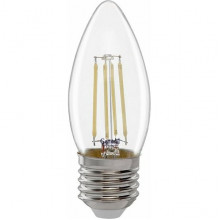 Лампа LED E27/C37 свеча, 10W, FILAMENT, 6500K, 690Лм, GL [GLDEN-CS-10-230-E27-6500]
