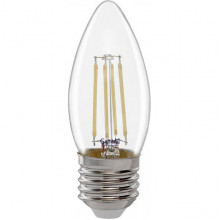 Лампа LED E27/C37 свеча, 10W, FILAMENT, 4500K, 690Лм, GL [GLDEN-CS-10-230-E27-4500]