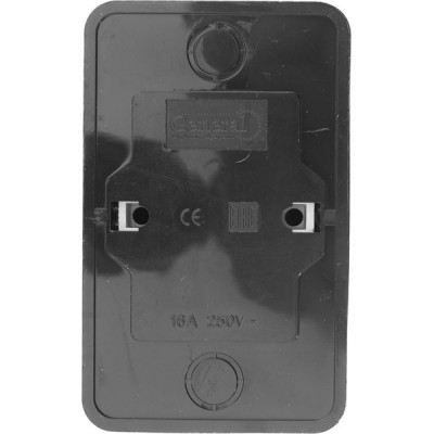 Розетка о/у 2x2P+Е 16А, IP20, GL Альфа [477057] керамика, черный