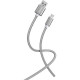 Кабель USB - microUSB, 1.0м, 3A, SmartBuy [iK-12-S02dg] серый