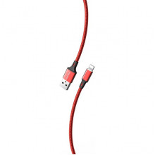 Кабель USB - Lightning, 2.0м, 3A, SmartBuy [iK-522-S14rb] красн./черн.