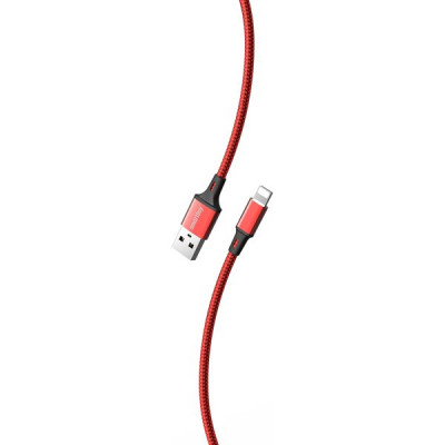 Кабель USB - Lightning, 1.0м, 3A, SmartBuy [iK-512-S14rb] красн./черн.